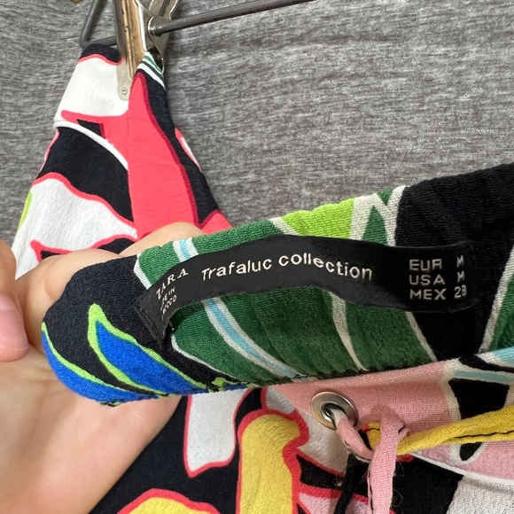 Zara Trafaluc Collection Tropical Floral Wide Leg Jogger | Multi - Picture 2 of 3